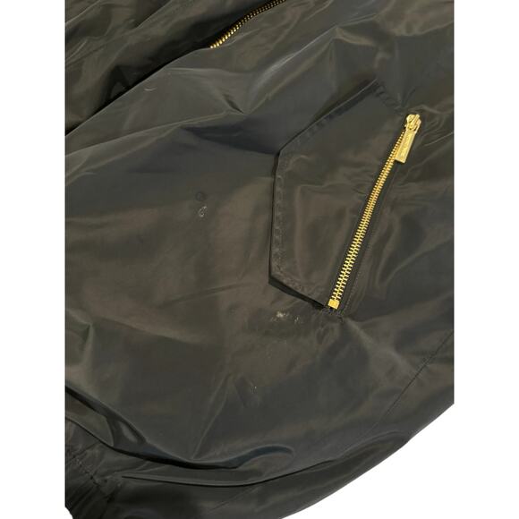 Michael Michael Kors Blue Gold Zip Hooded Jacket Sz S 1/2 Sleeve Lightweight - Picture 9 of 10